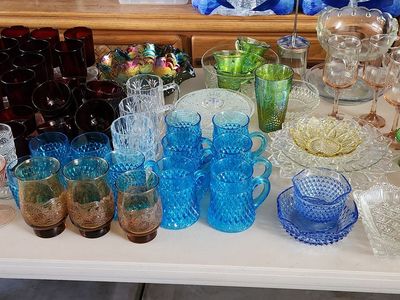 Carnival Glass and Depression Glass for sale.