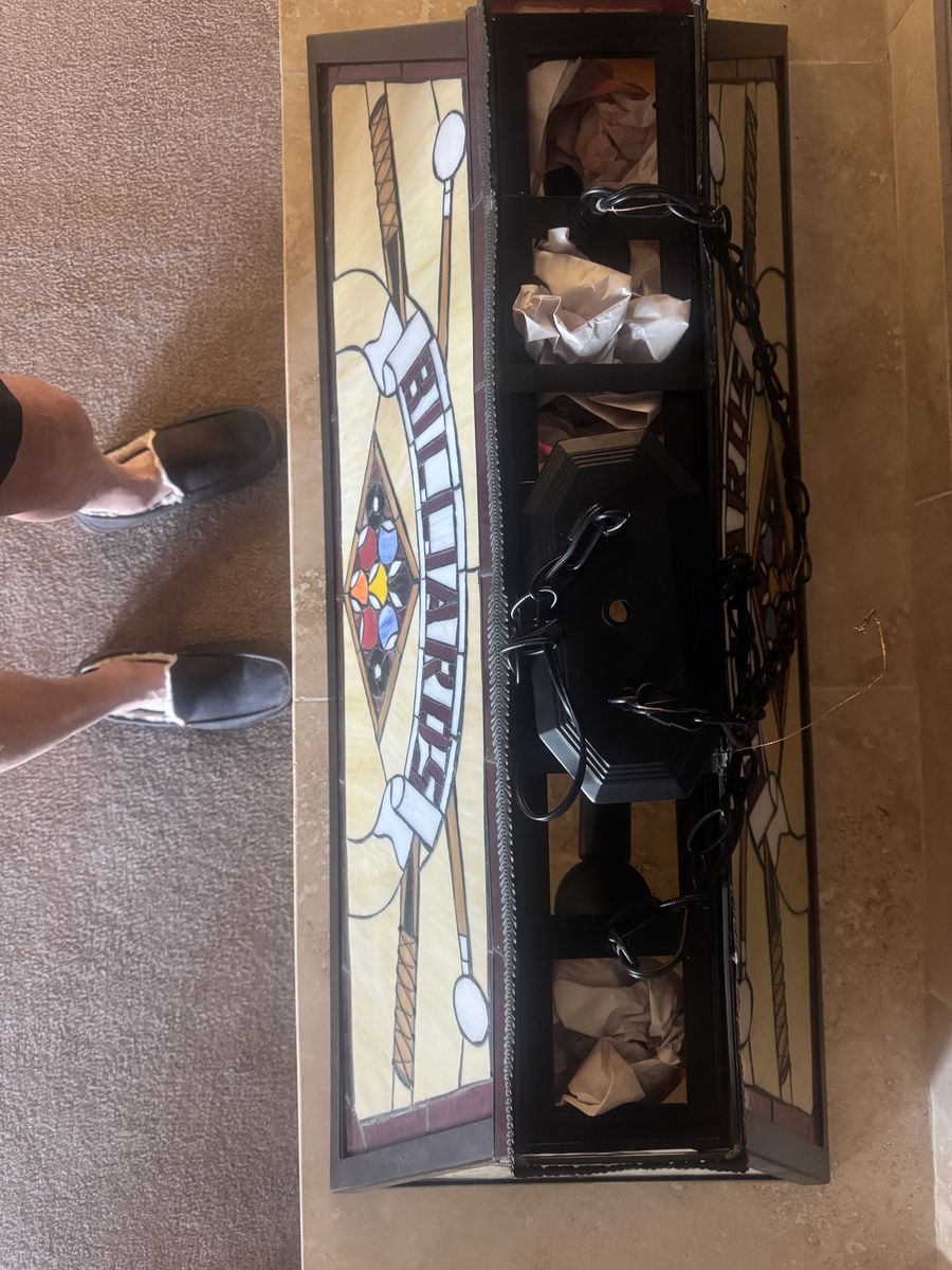 Tiffany style pool table light