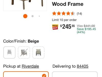 wood frame accent chair with cream linen seats