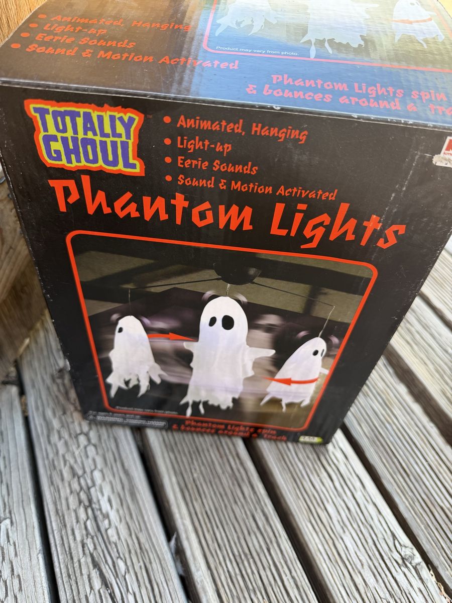Totally Ghoul Phantom Lights Animated Hanging Ghost Decoration - Sound & Motion Activated