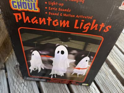 Totally Ghoul Phantom Lights Animated Hanging Ghost Decoration - Sound & Motion Activated