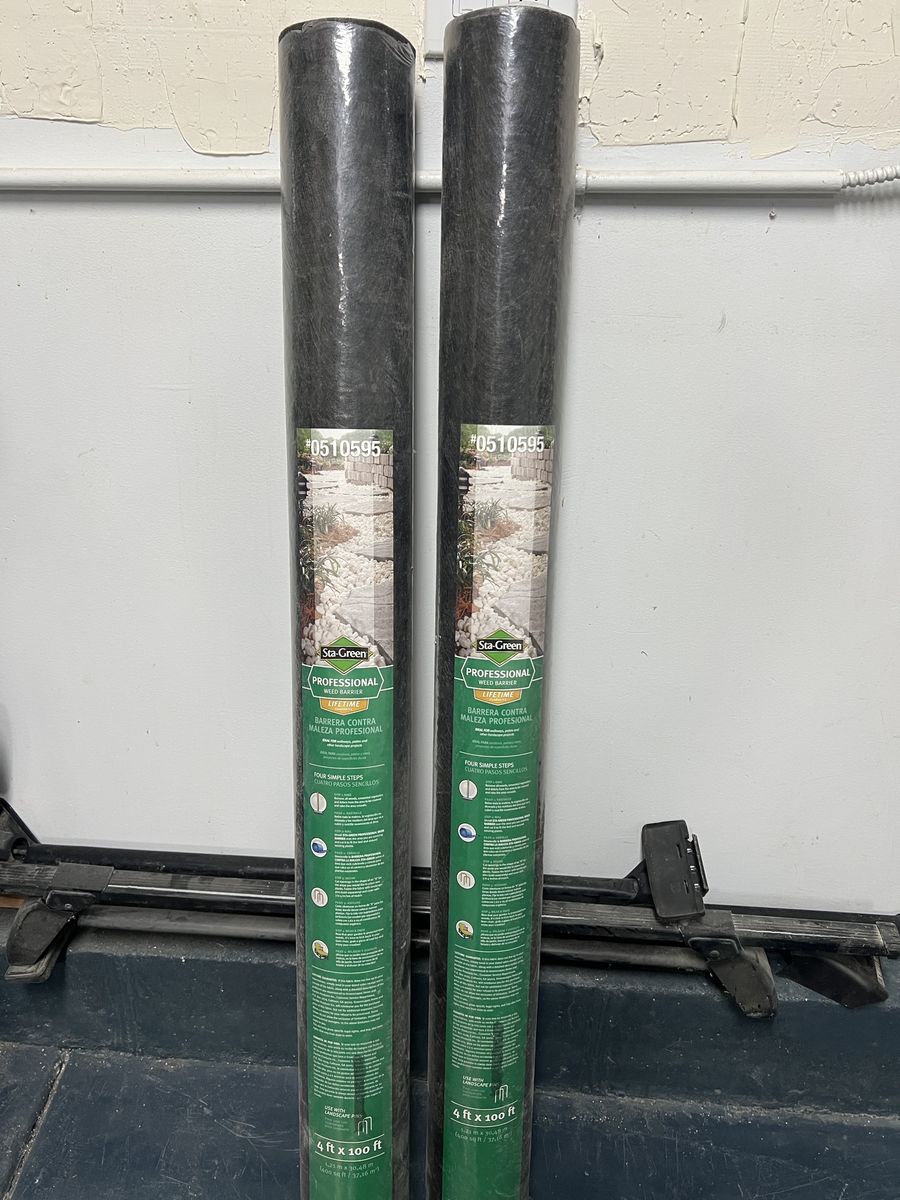 Sta-Green Weed barrier 4'x100' $40.00 per roll or $80.00 for both rolls