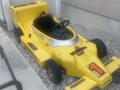 Vintage Pennzoil Chaparral Indy Car Go Kart with Stand