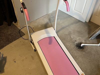 Compact Pink Treadmill with Digital Display - Home Fitness Equipment