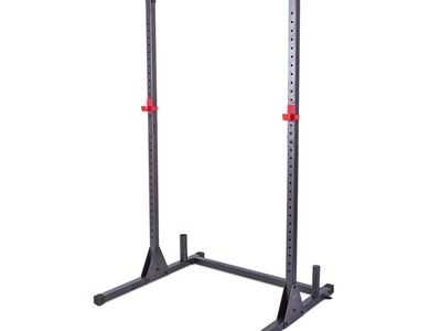 Heavy Duty Adjustable Power Rack Squat Stand with Pull-Up Bar and J-Hooks