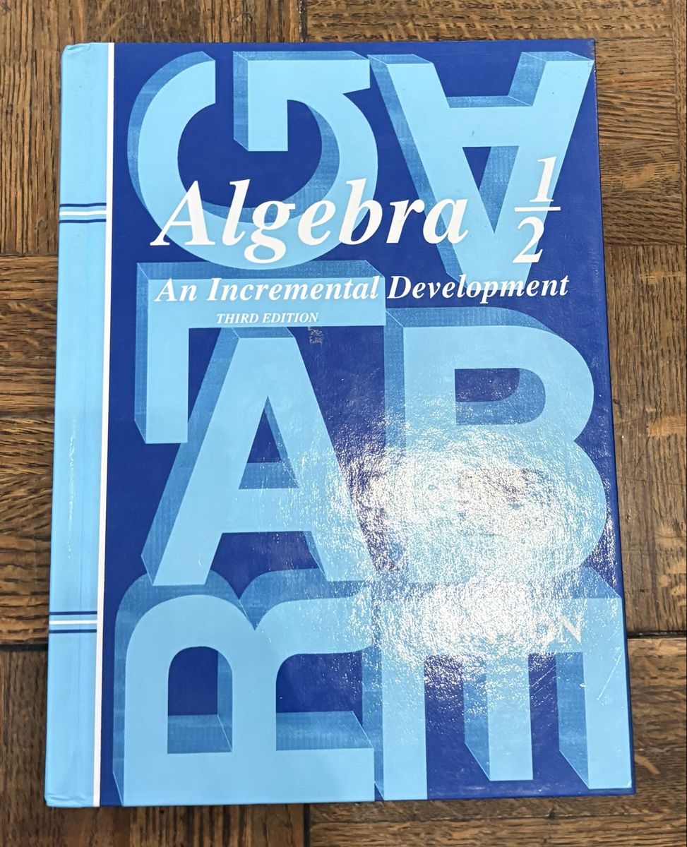 Saxon Algebra 1/2 An Incremental Development 3rd Edition Textbook Curriculum Set