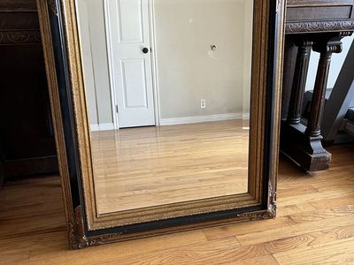 Large Ornate Gold and Black wood frame