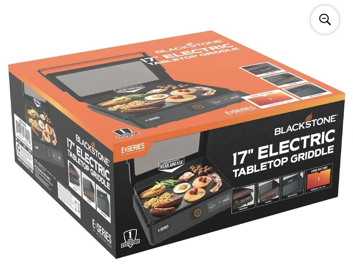 Blackstone E-Series 17" Electric Tabletop Griddle with Hood - Indoor/Outdoor Cooking