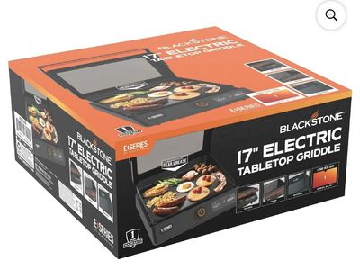 Blackstone E-Series 17" Electric Tabletop Griddle with Hood - Indoor/Outdoor Cooking