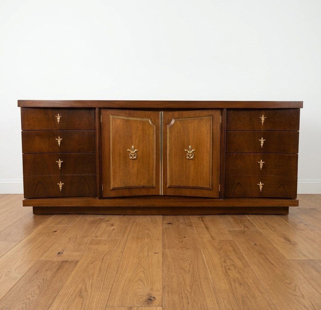 Vintage 9 Drawer Dresser Mid-Century Modern