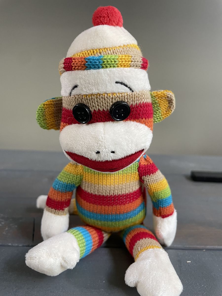 TY Brand SOCKS The Sock Monkey Beanie Baby