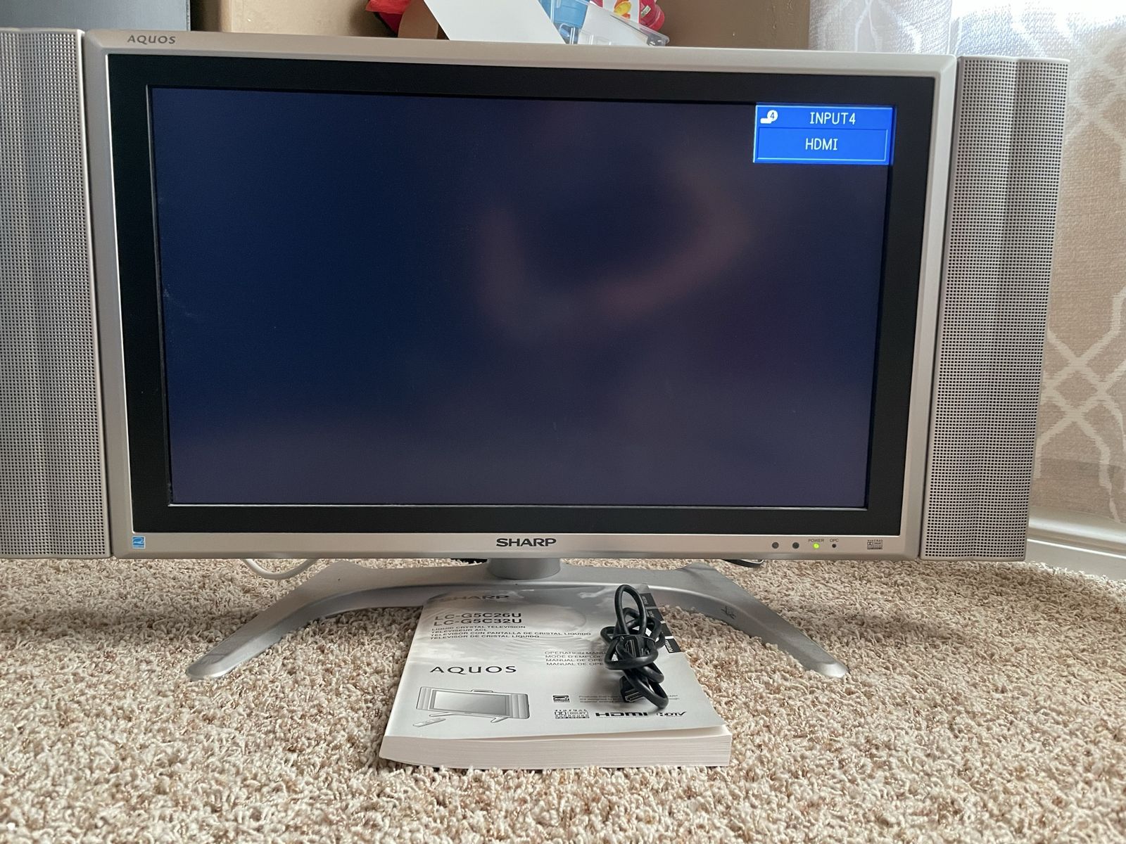 Sharp AQUOS LC-G5C26U 26" LCD TV with HDMI Input and Original Manual