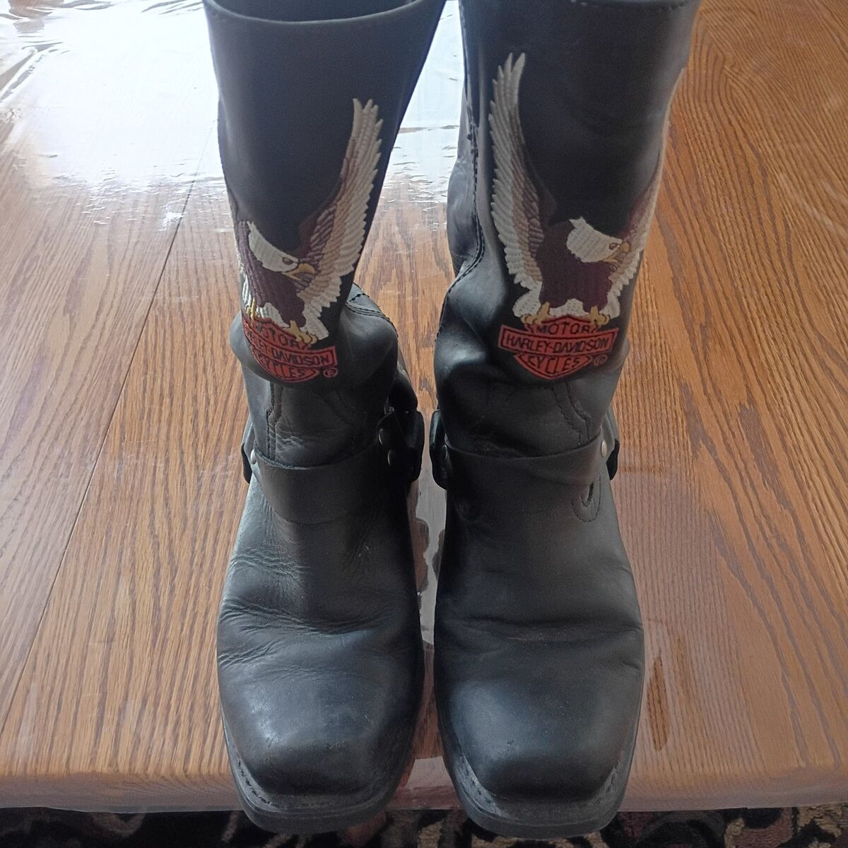 Harley Davidson Harness Boots with Embroidered Eag