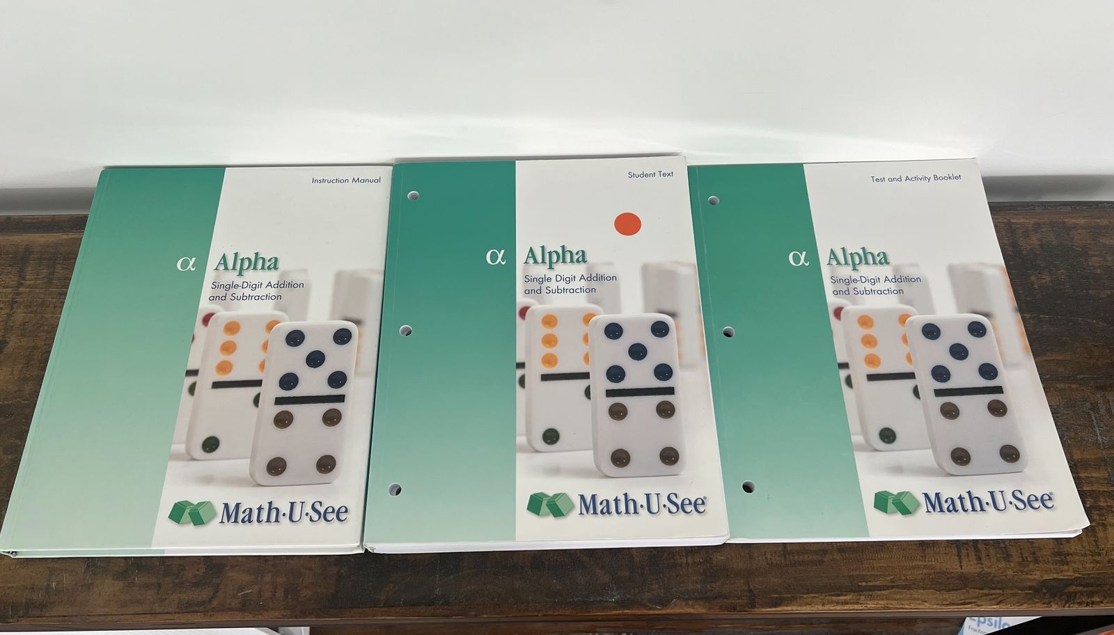 Math-U-See Alpha - Instruction Manual, Student Text & Test Booklet Homeschool