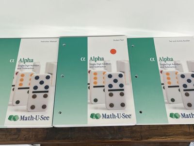 Math-U-See Alpha - Instruction Manual, Student Text & Test Booklet Homeschool