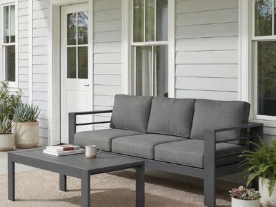 Wisteria Lane Metal Patio Furniture Set for All Weather, Oversized Heavy Duty Outdoor Furniture Set with Upgraded Cushion, Moder