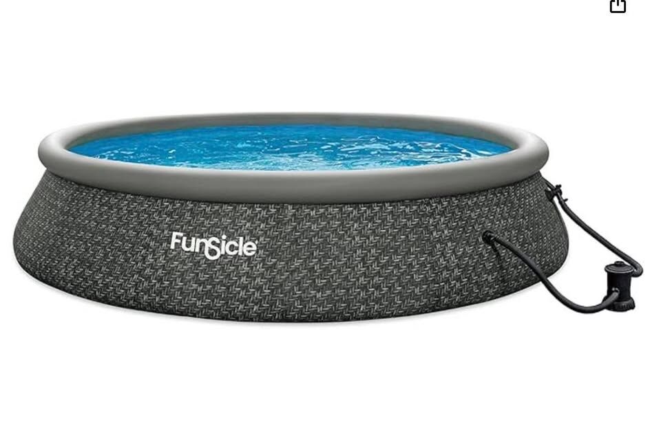 NEW - Funsicle Quickset 15ft x 36in Round Inflatable Above Ground Swimming Pool with Filter Pump