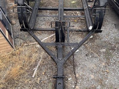 Black Steel 3-Rail Motorcycle / Dirt Bike Utility Trailer