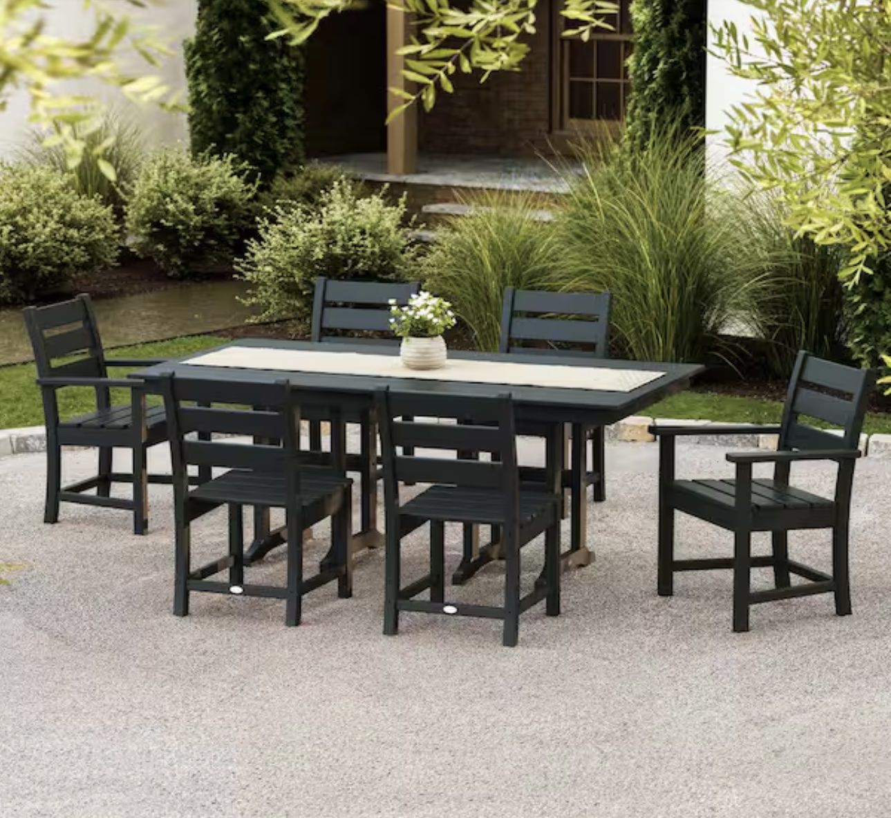 POLWOOD Outdoor Dining Set with Table and Chairs - NEW IN BOX
