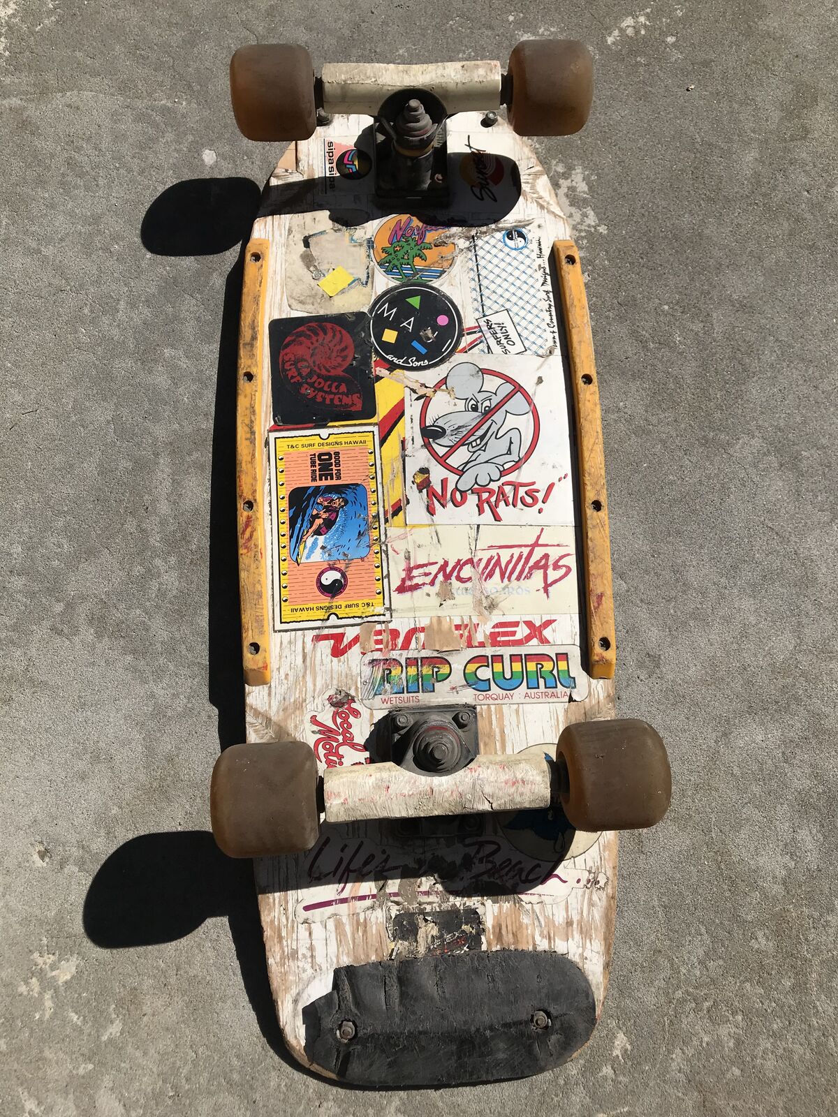 Vintage varaflex ZIGGY locals only SKATEBOARD POWELL PERALTA WHEELS GULLWING PRO TRUCKS