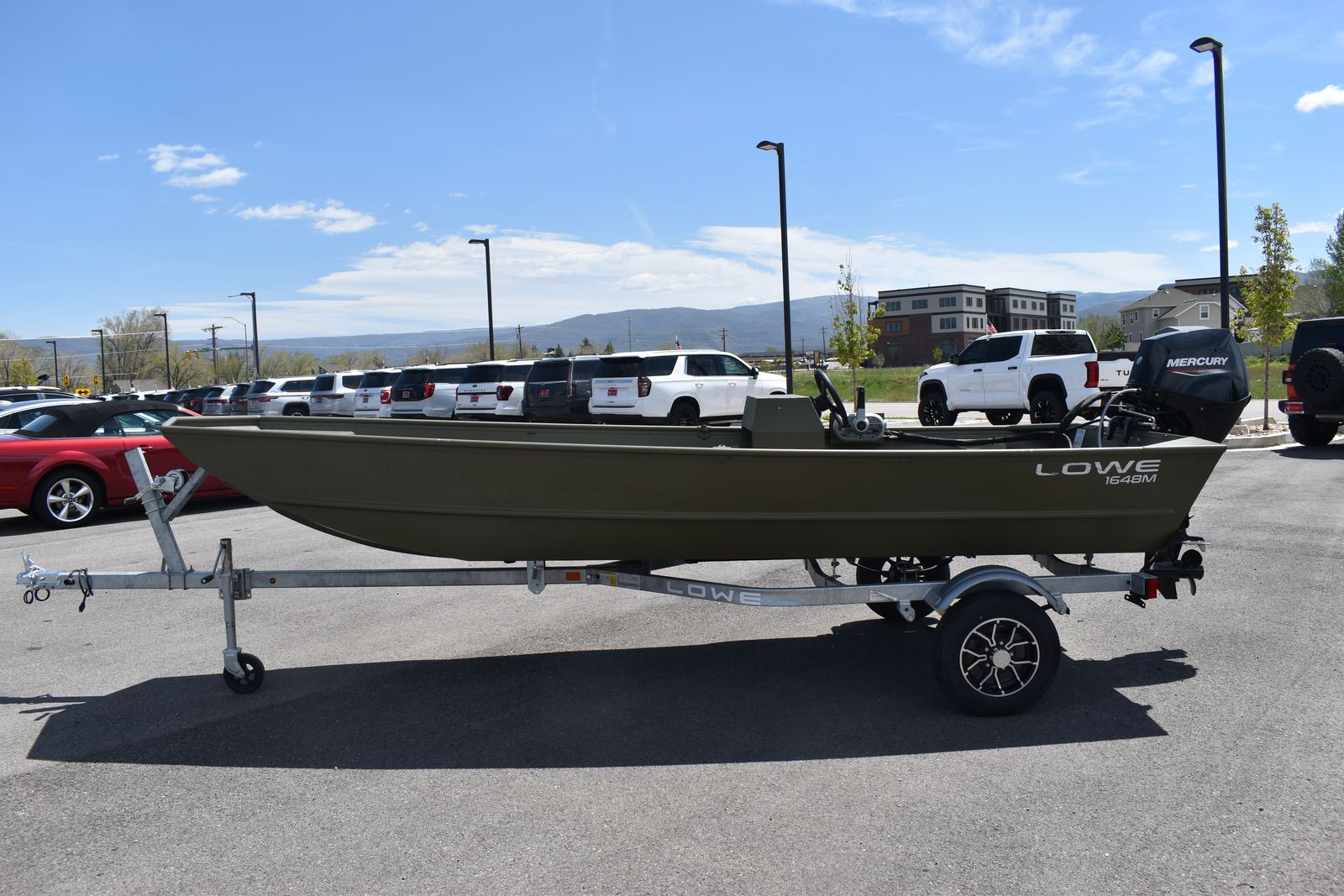 2025 Lowe 1648M Jon With 25HP Mercury Engine With Console and Trailer
