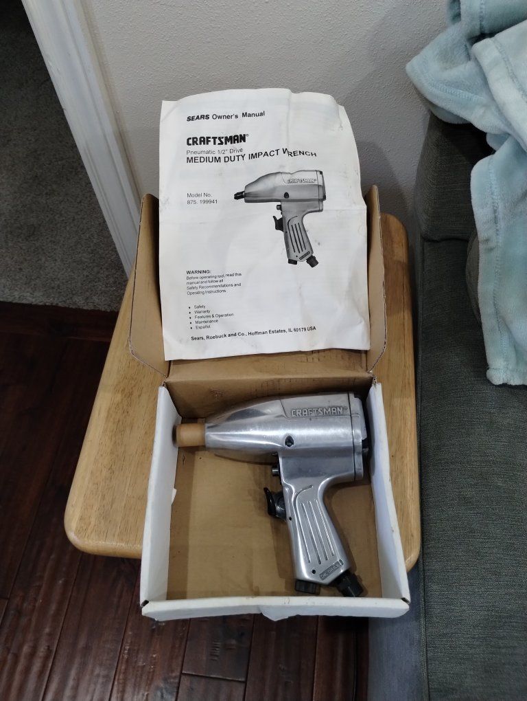Craftsman 1/2-Inch Pneumatic Medium Duty Impact Wrench Model 875.199941