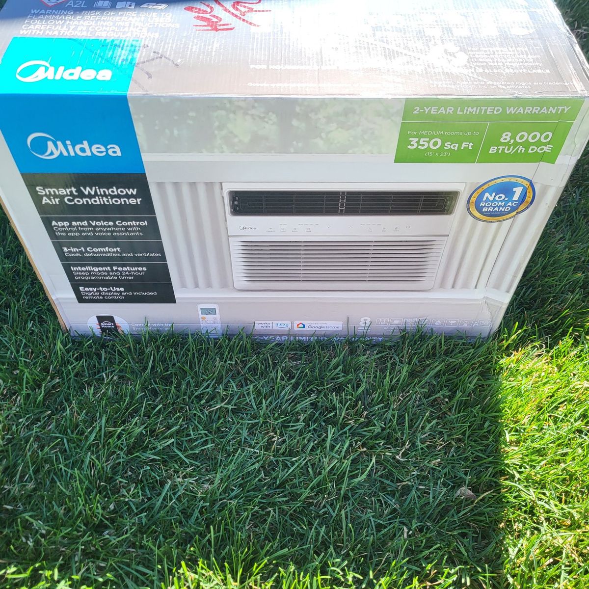 Midea SmartCool Window AC Unit  w/Remote 8000BTU