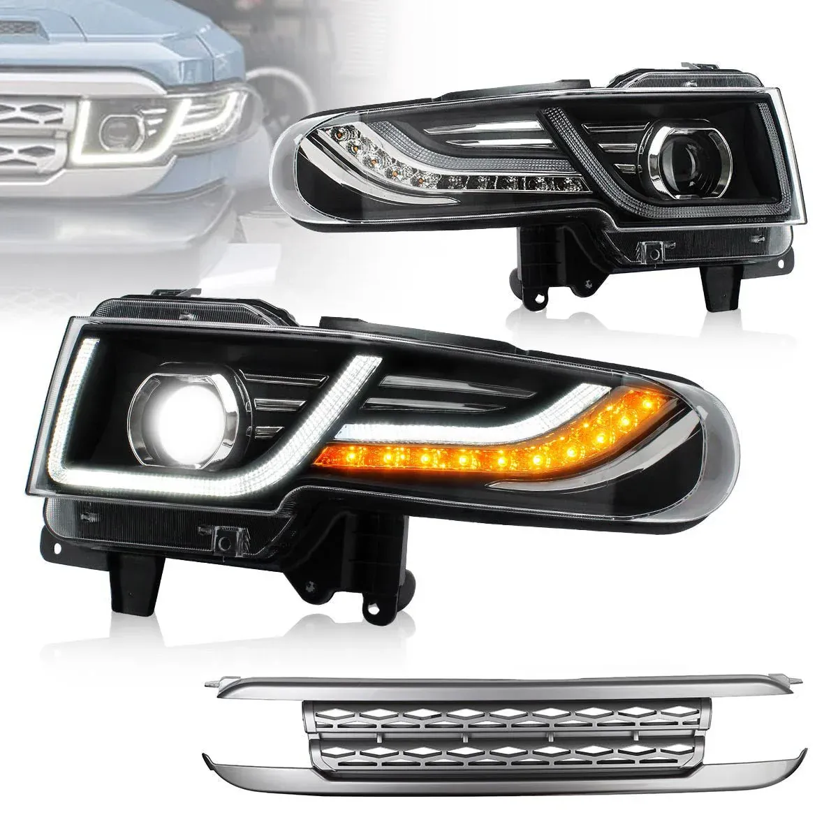 VLAND 07-15 Fj Cruiser LED Headlights With Grille
