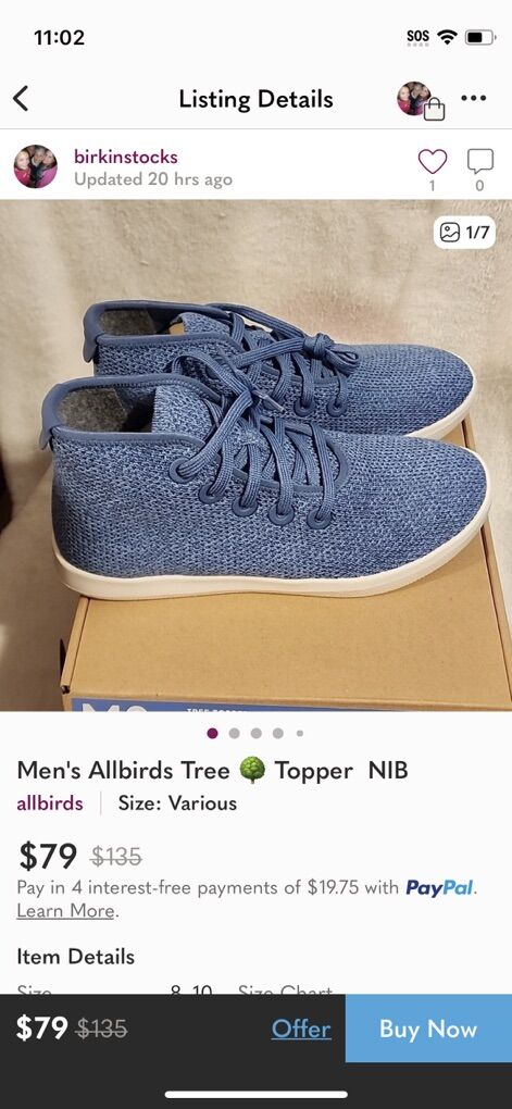 Brand New Allbirds Tree Topper Shoes