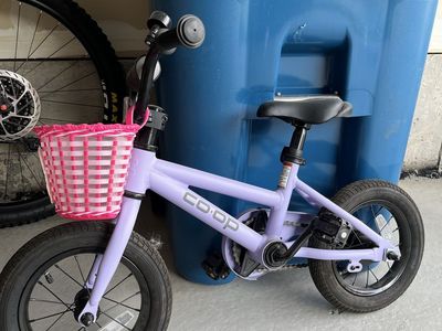 Co-op Cycles REV 12 Kids' Bike - Lavender, 12" Wheels, Basket Included