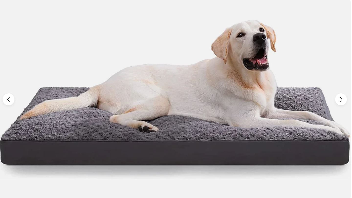 Waterproof Dog Bed/Crate Pad – Medium to Large Dogs 36” x 23” Gray