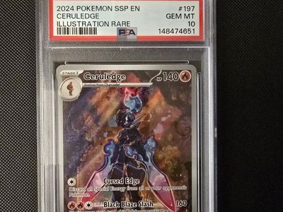2024 Pokemon SSP EN-SURGING SPARKS #197 Ceruledge Illustration Rare PSA GEM MT 10