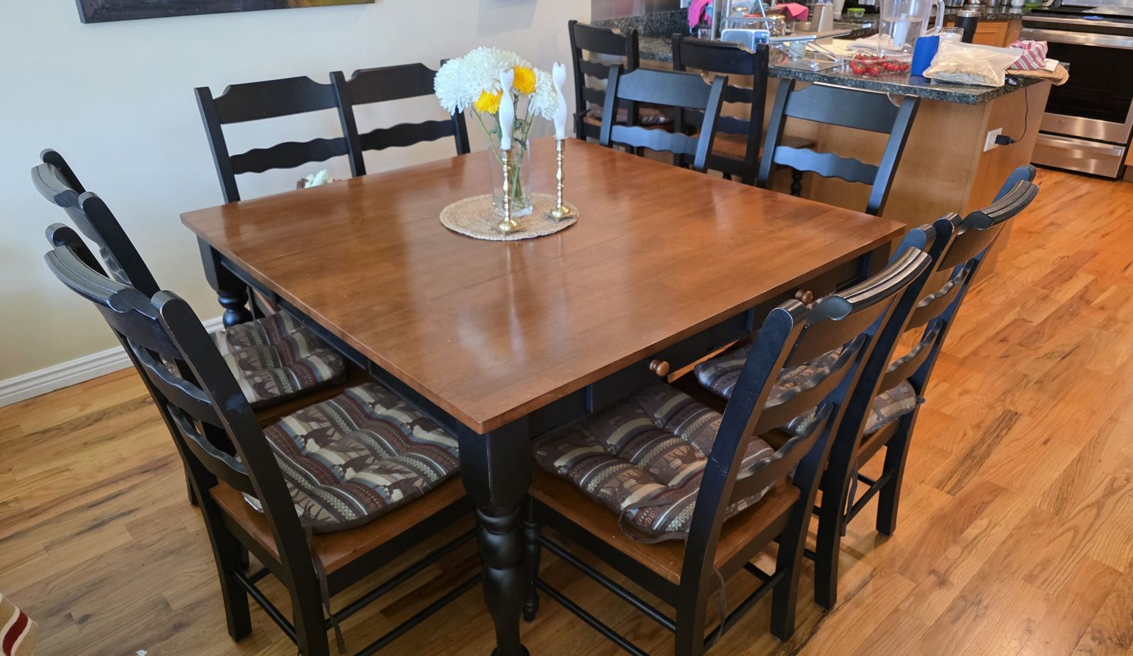DINING TABLE AND CHAIRS