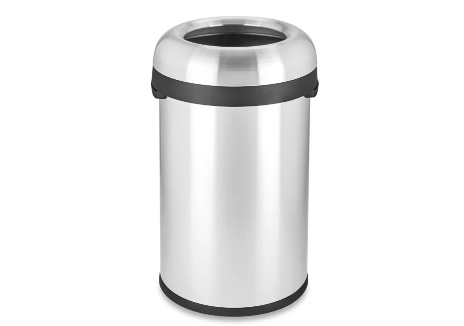 New in Box simplehuman Open Top Stainless Steel Trash Can - Round, 21 Gallon