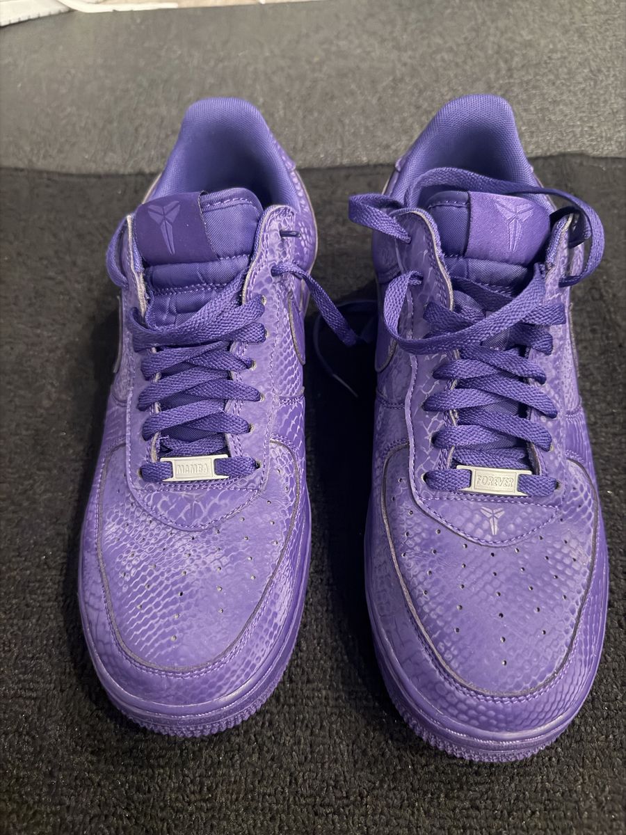 Nike Air Force 1 Low Kobe Bryant Purple Snake Sneakers Size 11