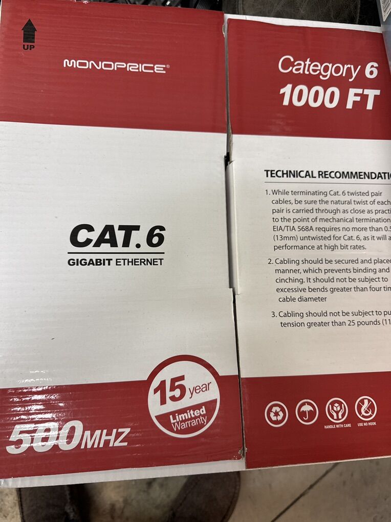 1000 Ft Cat 6 Cable Spool