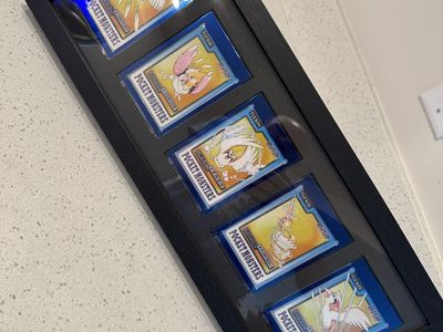 Vintage Framed Japanese Pokémon Pocket Monsters Cards from the year 1996