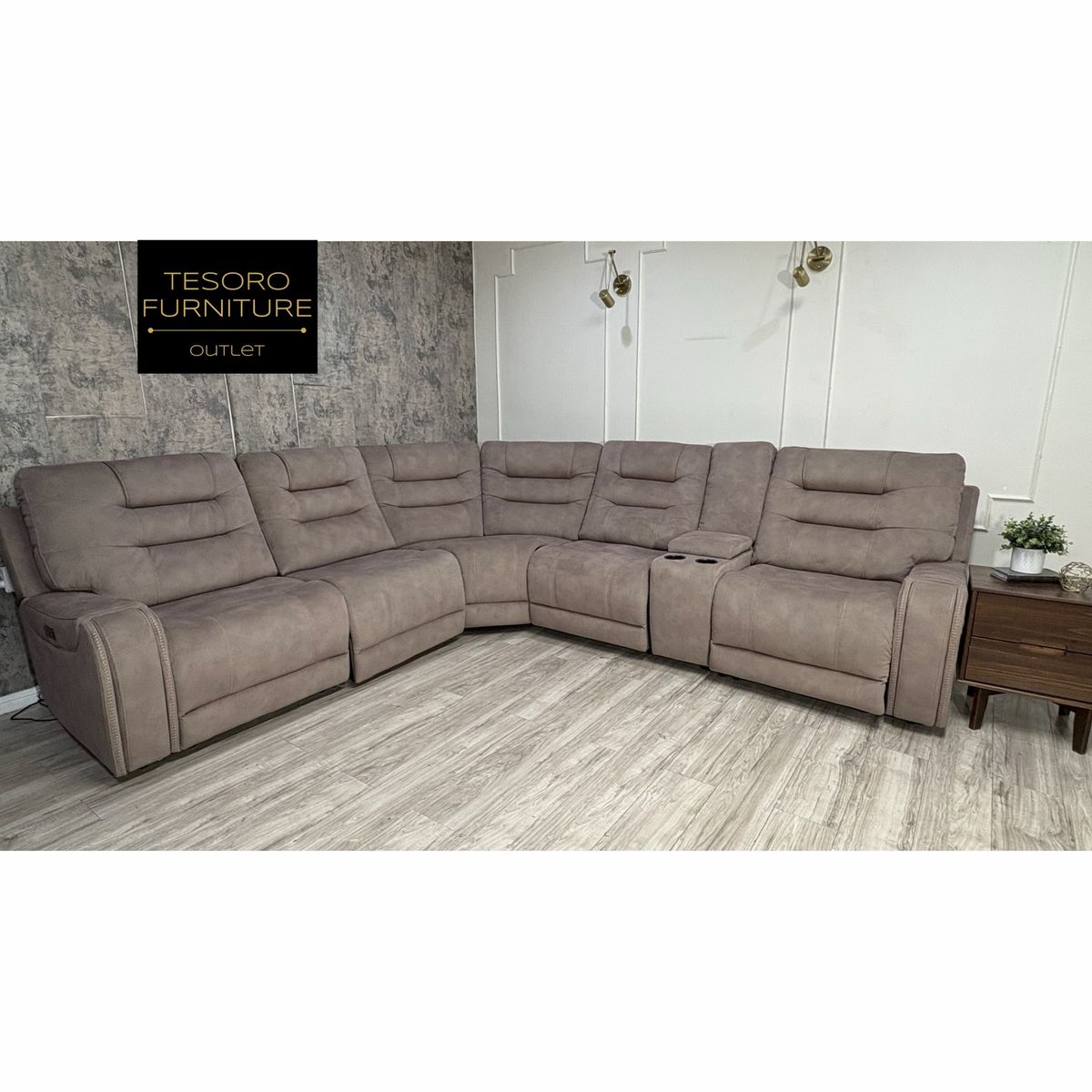 CARMELO UPHOLSTERY RECLINER SECTIONAL WE OFFER DELIVERY