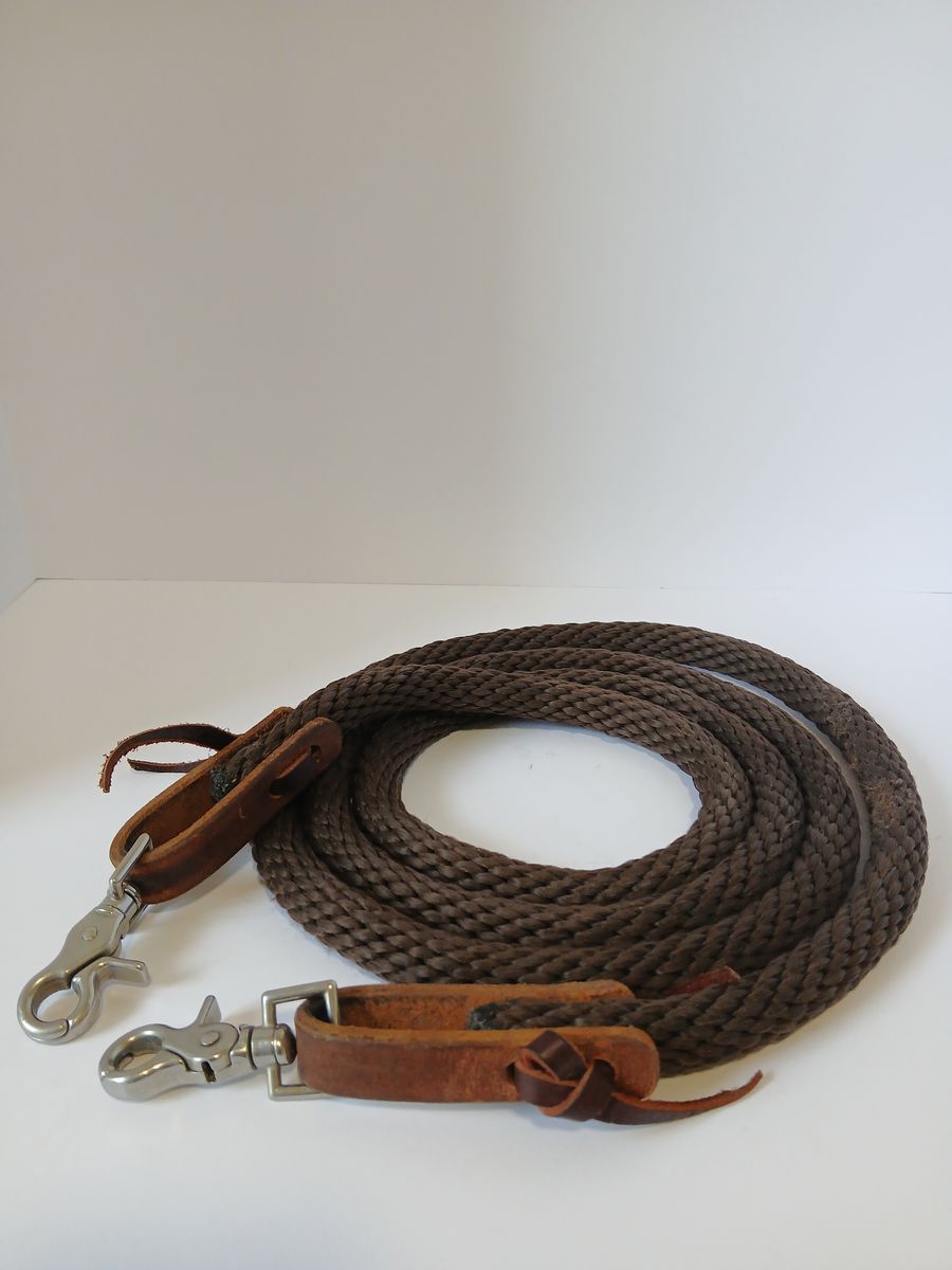 Roper Reins, Barrel Reins, Western Horse Tack, Barrel Saddle Reins, Poly Reins, Horse Reins with Clip
