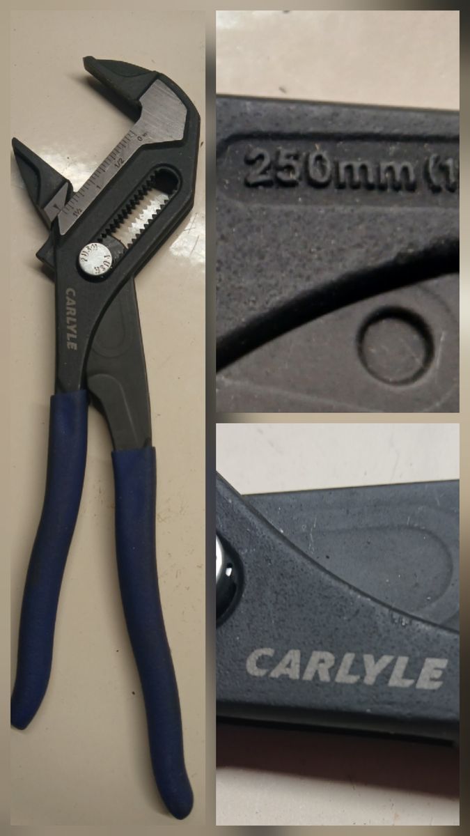 Carlyle 250mm (10") Push-Button Adjustable Pliers with Scale