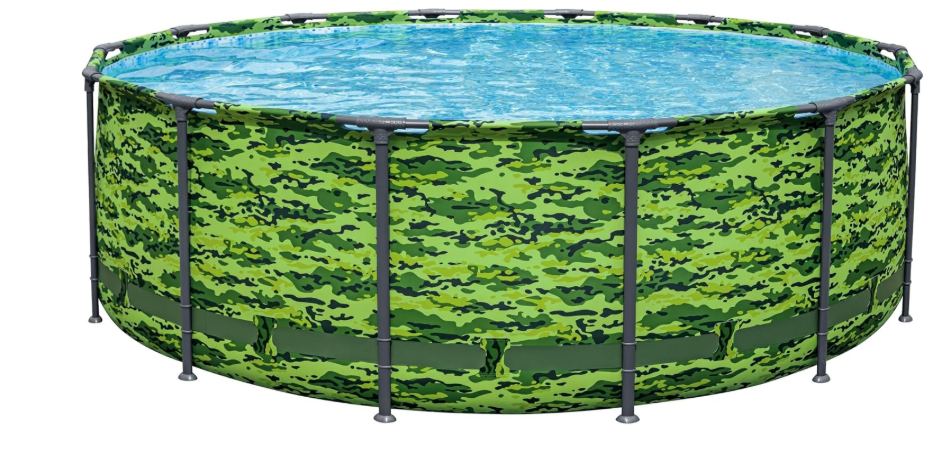 Bestway Steel Pro Max 14' x 48" Camo Pool Set with Pump and Ladder
