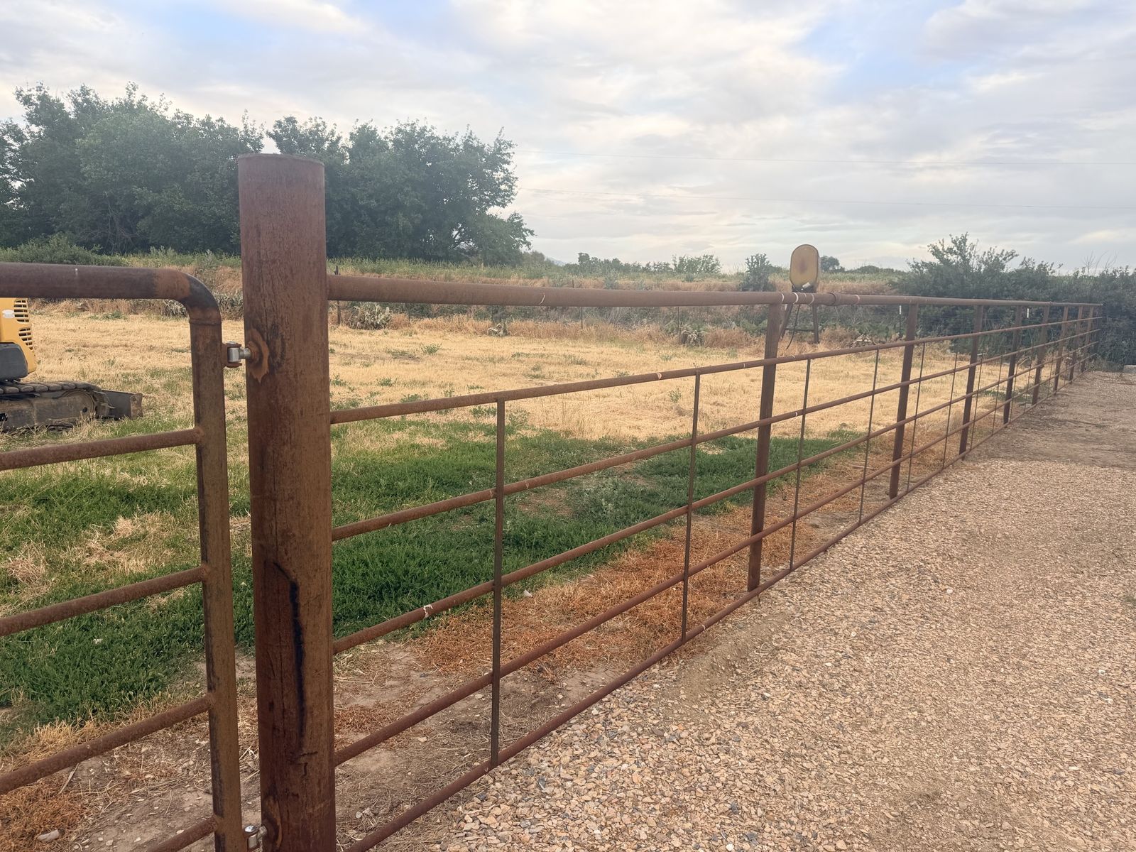Heavy Duty Steel Gate and Panel Set - Durable Farm or Ranch Fencing