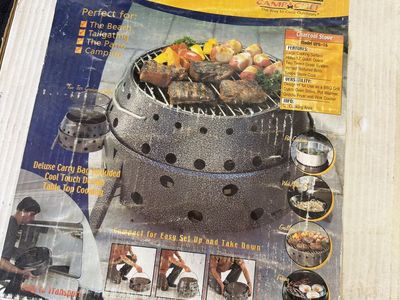 Camp Chef Lift n Grill Collapsible Volcano BBQ Stove w/Carry Bag