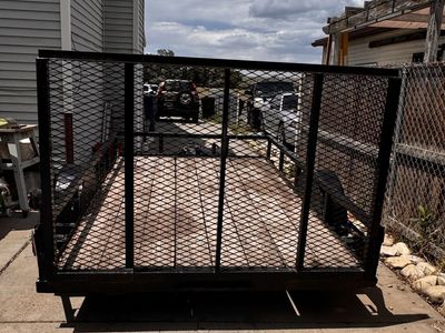 Utility Trailer with Wood Deck and Mesh Ramp- Excellent Condition for Hauling & Moving
