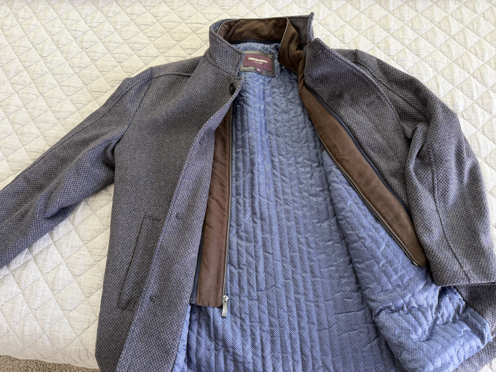 Johnston & Murphy Upton Car Coat, as-new, never worn. Large, $150