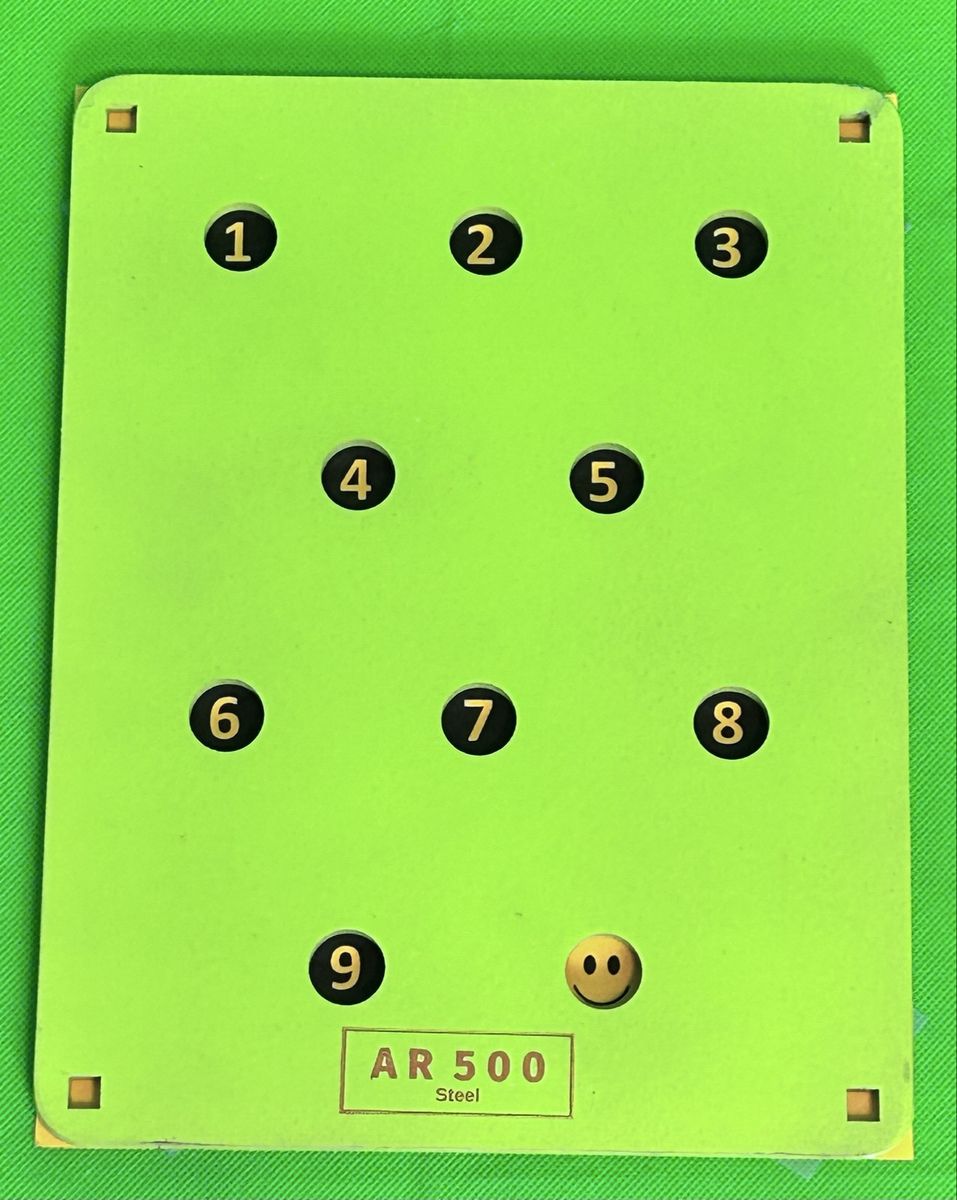 22LR /Airgun AR500 1/4 10 Holes Shooting Target Game w/ paper refills