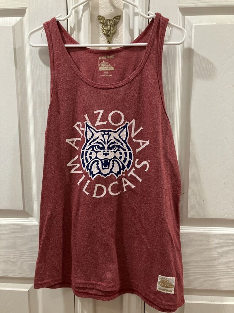 Red Distressed U of Arizona Wildcats Tank Top
