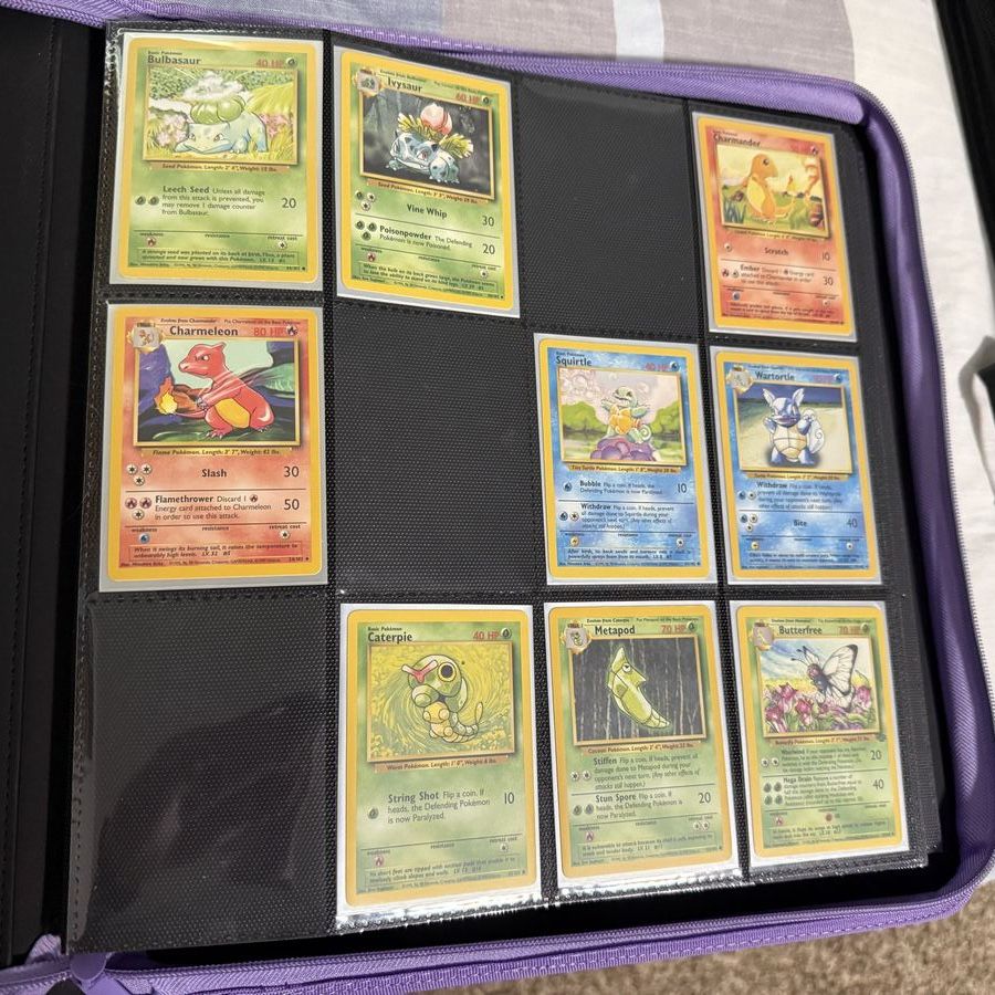 Vintage Pokémon Base Set Trading Cards Binder Collection