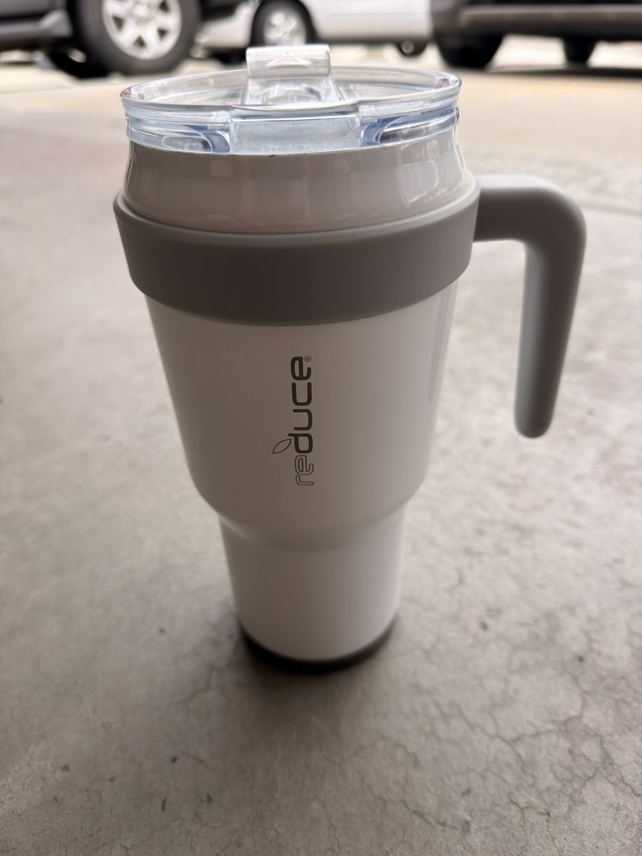 Reduce 40oz White Vacuum Insulated Tumbler Mug with Handle - Top Rack Dishwasher Safe