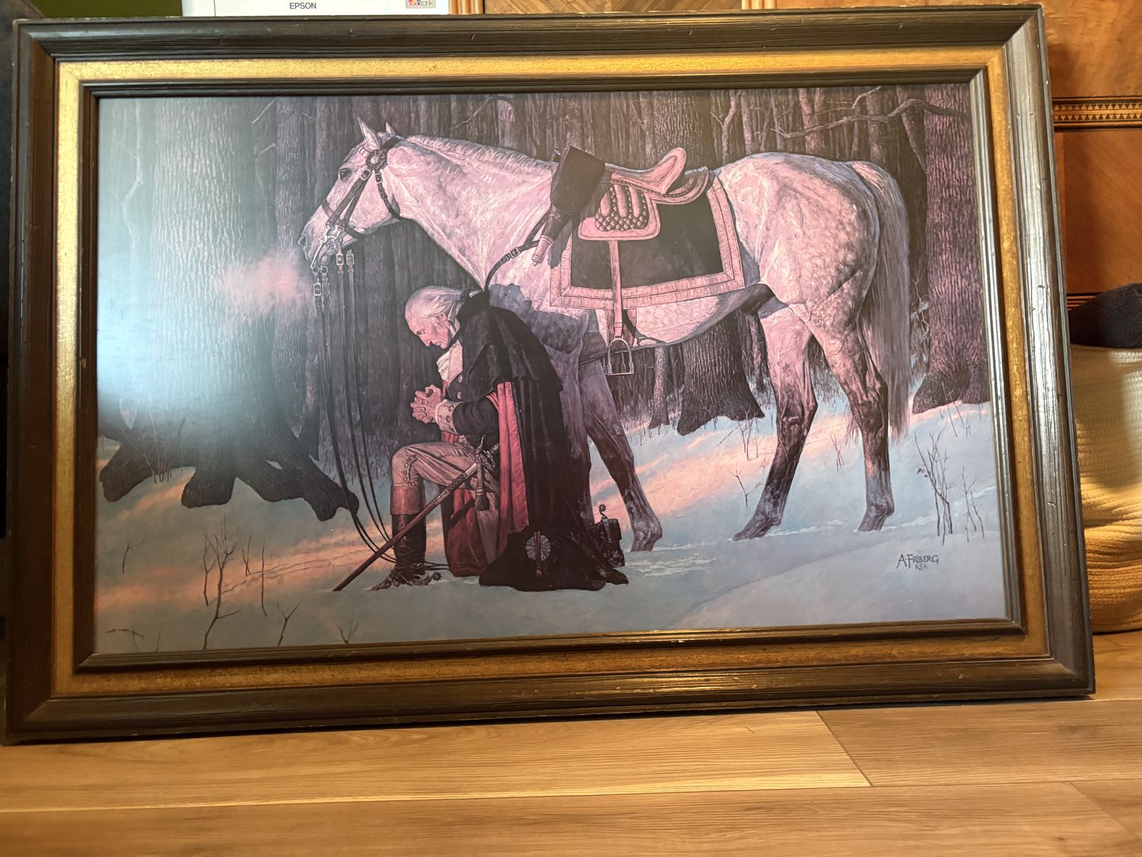 46 by 31 Arnold Friberg ‘Prayer at Valley Forge’